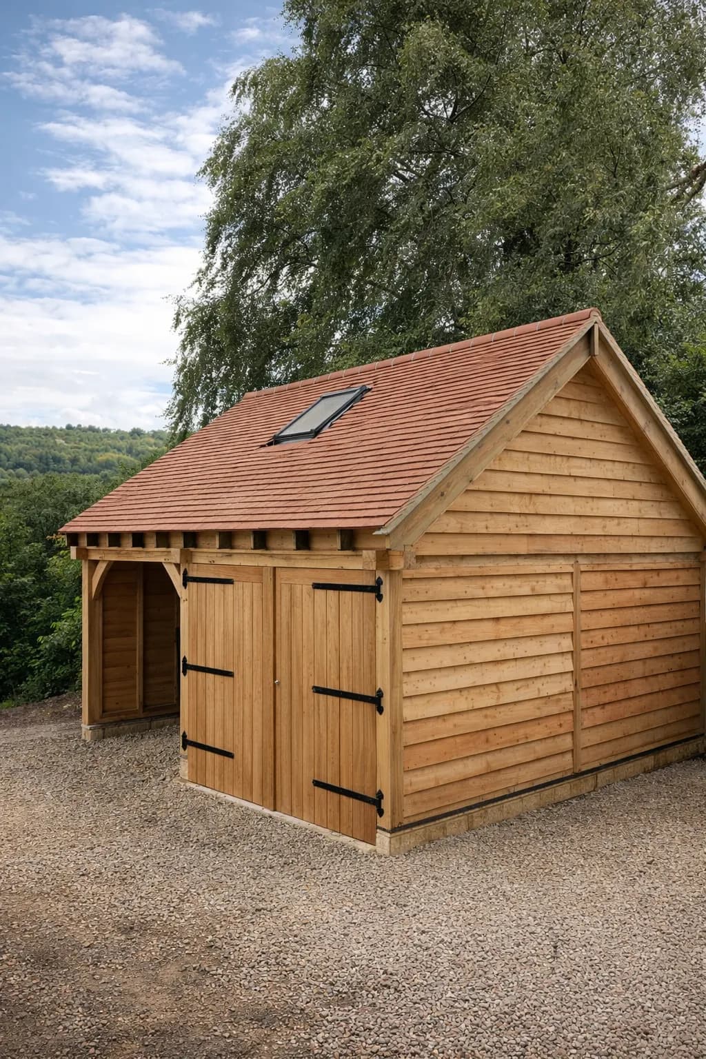 Oak frame garage (1)