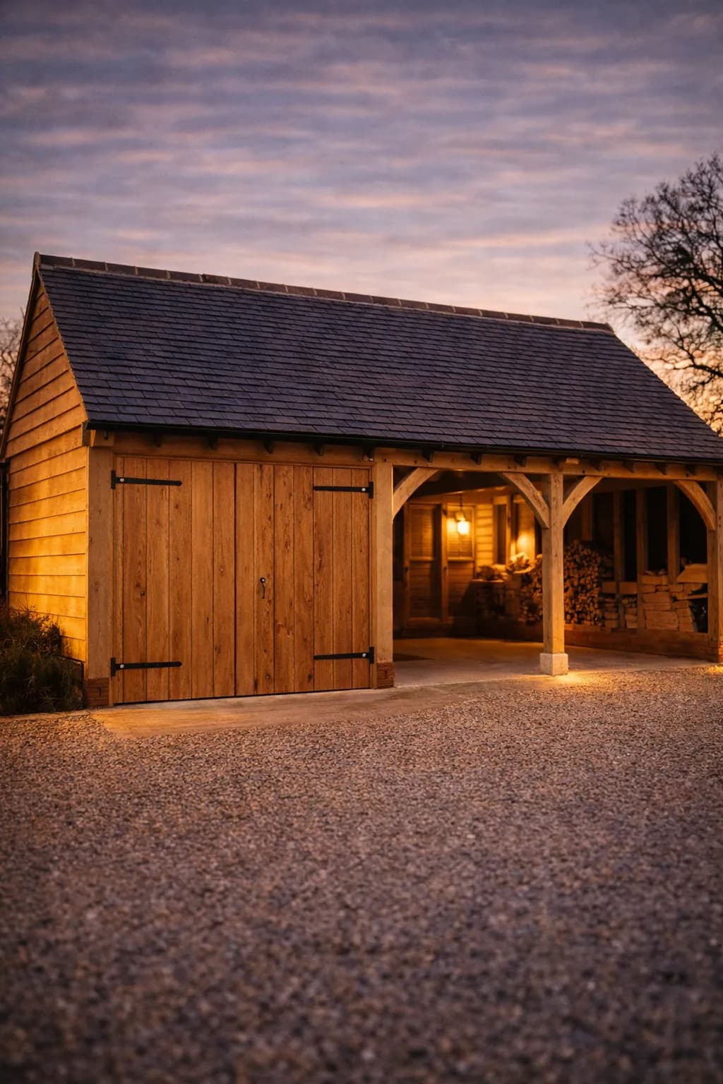 Oak frame garage (2)