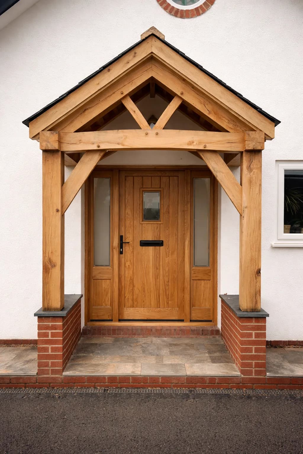Green oak frame porch (2)