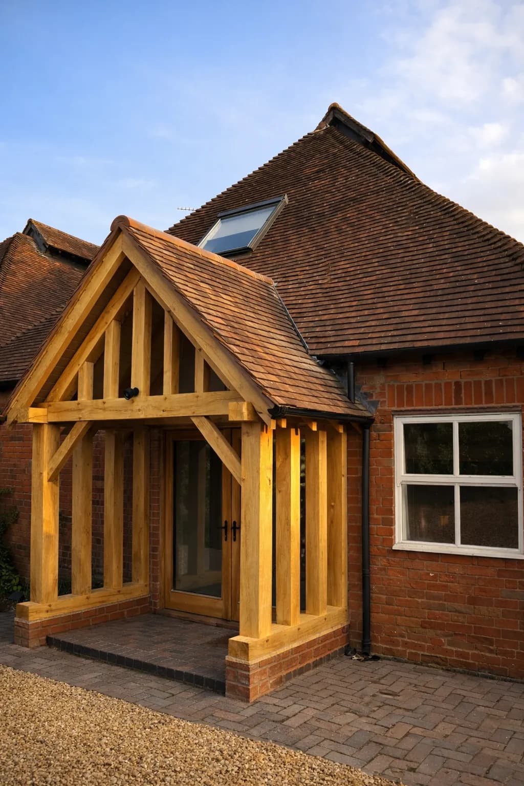 Green oak frame porch (3)