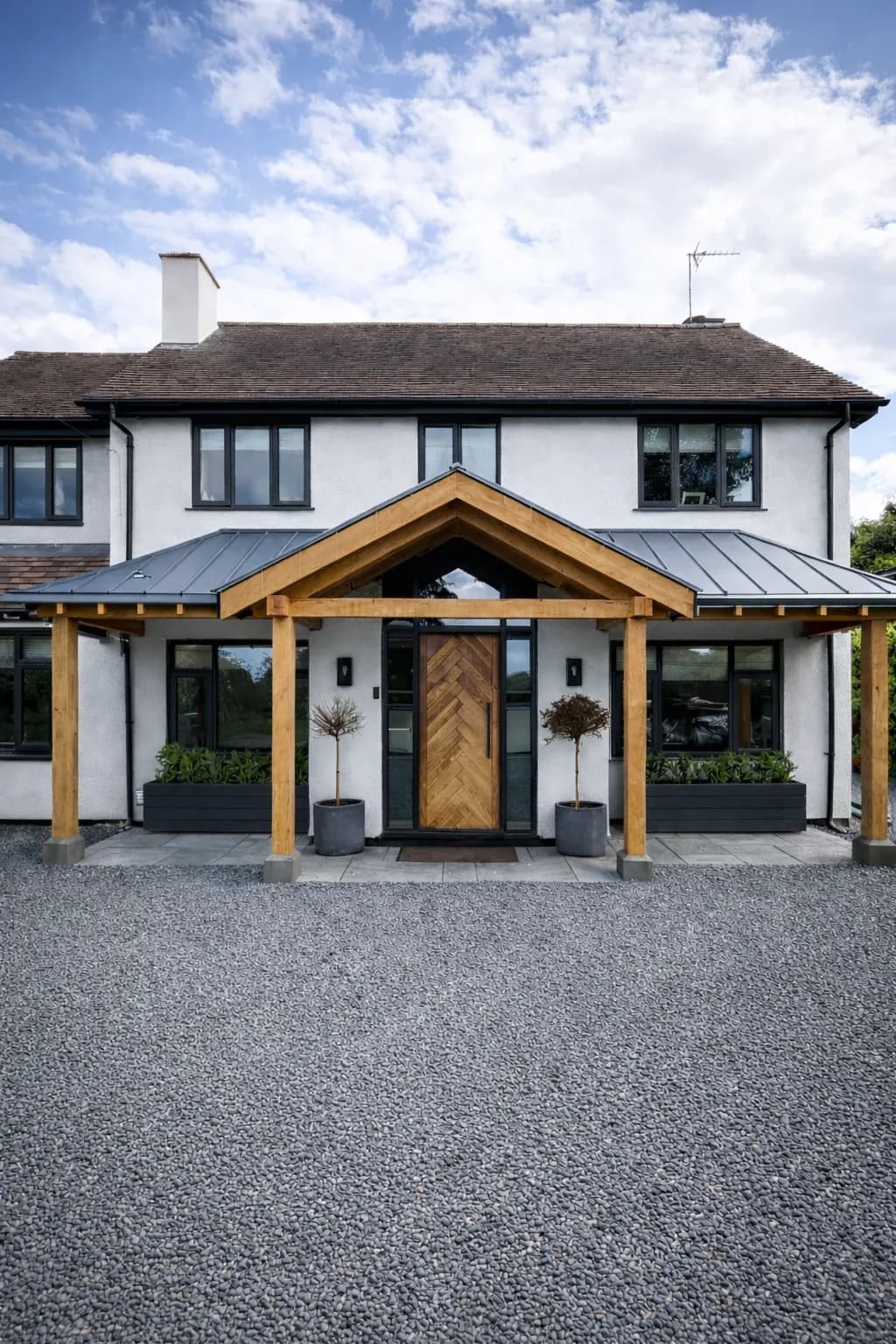Green oak frame porch (4)