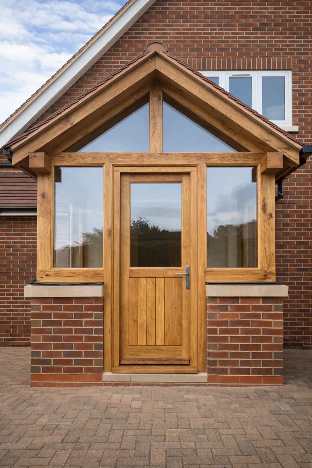 Green oak frame porch (9)