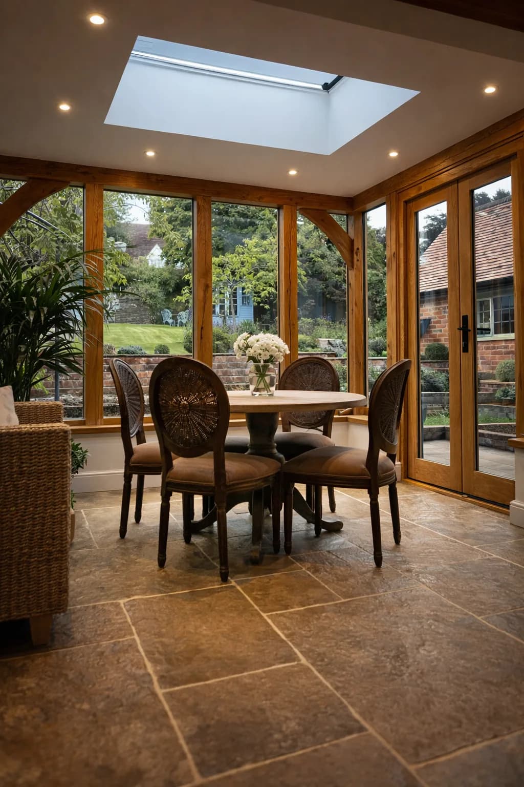 Oak frame orangery on a period property