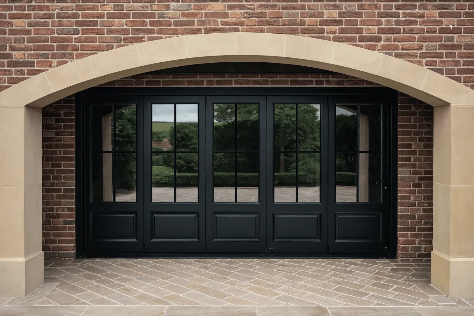 Bi-fold timber doors in period property extension