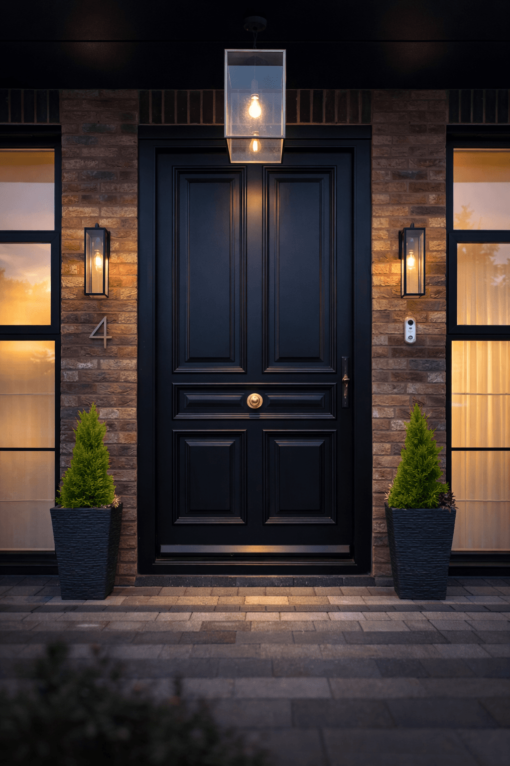 Period front door on Georgian or Victorian property