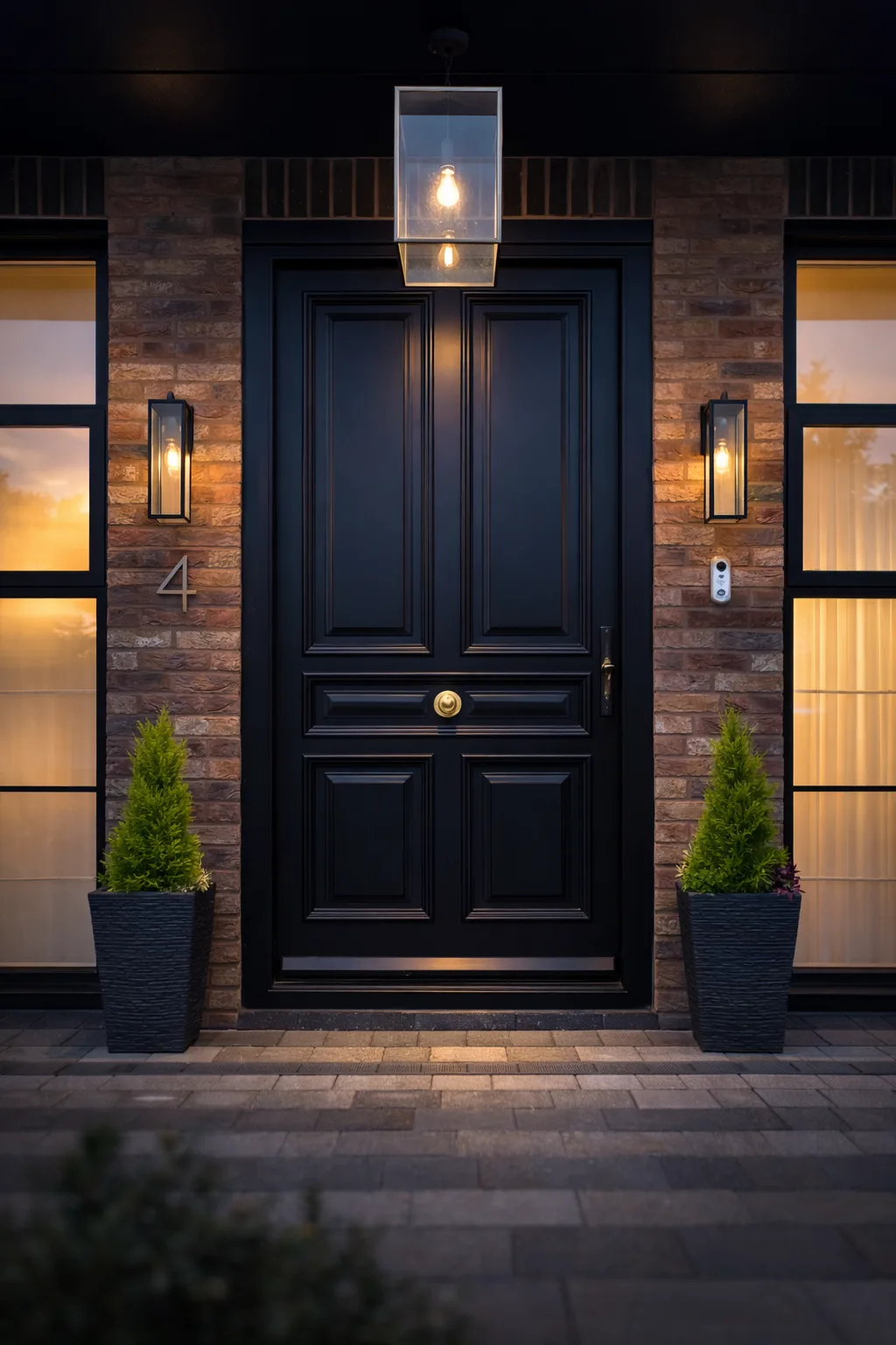Period front door on Georgian or Victorian property