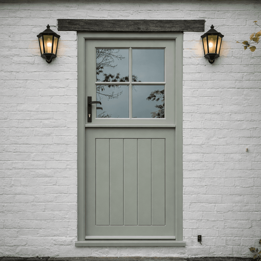 Split stable door in cottage or farmhouse setting