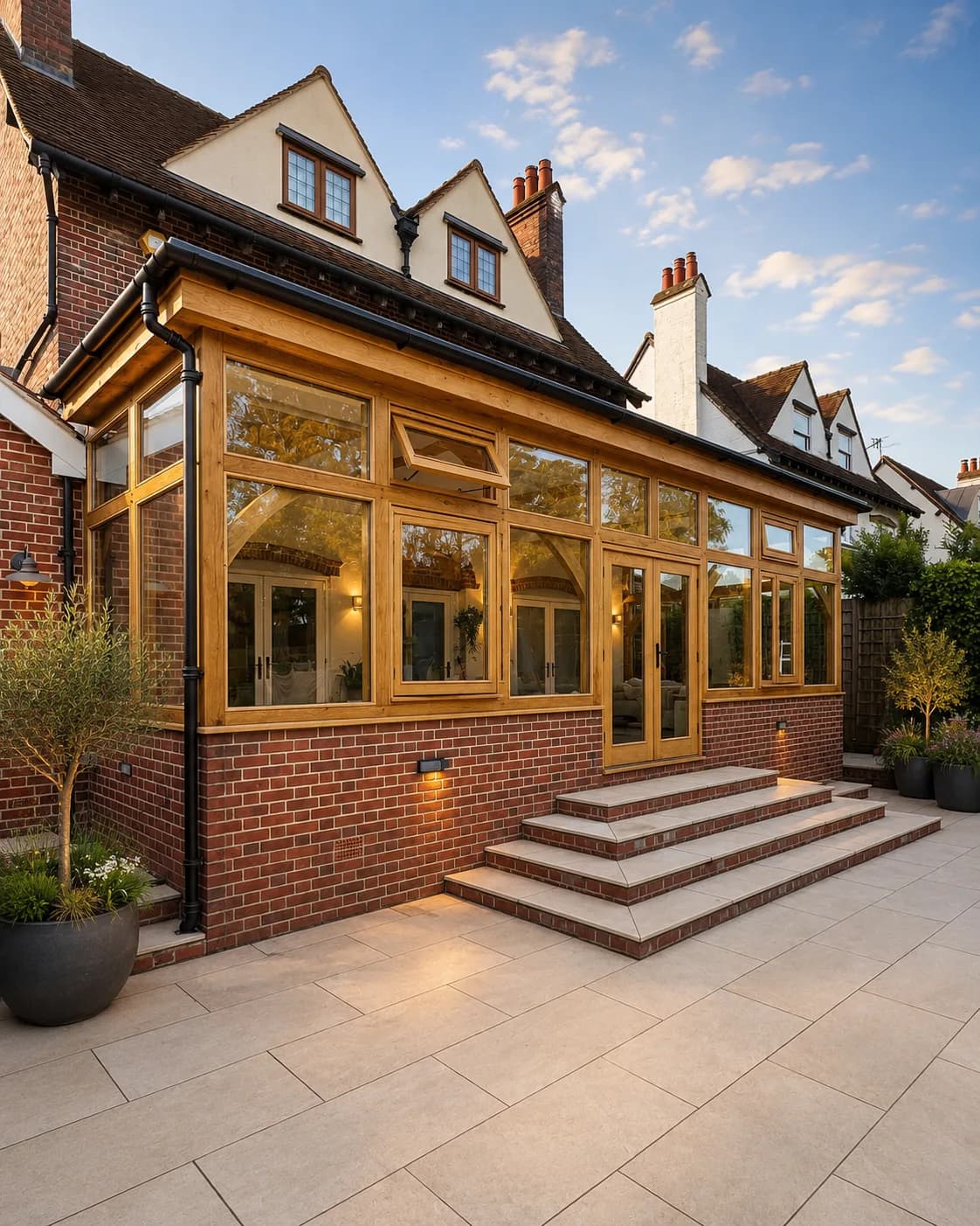 Oak frame orangery on a period property