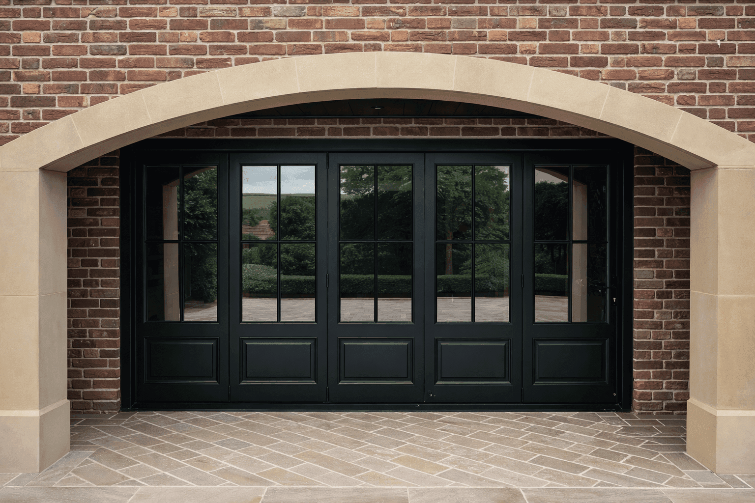 Bi-fold timber doors in a period property extension