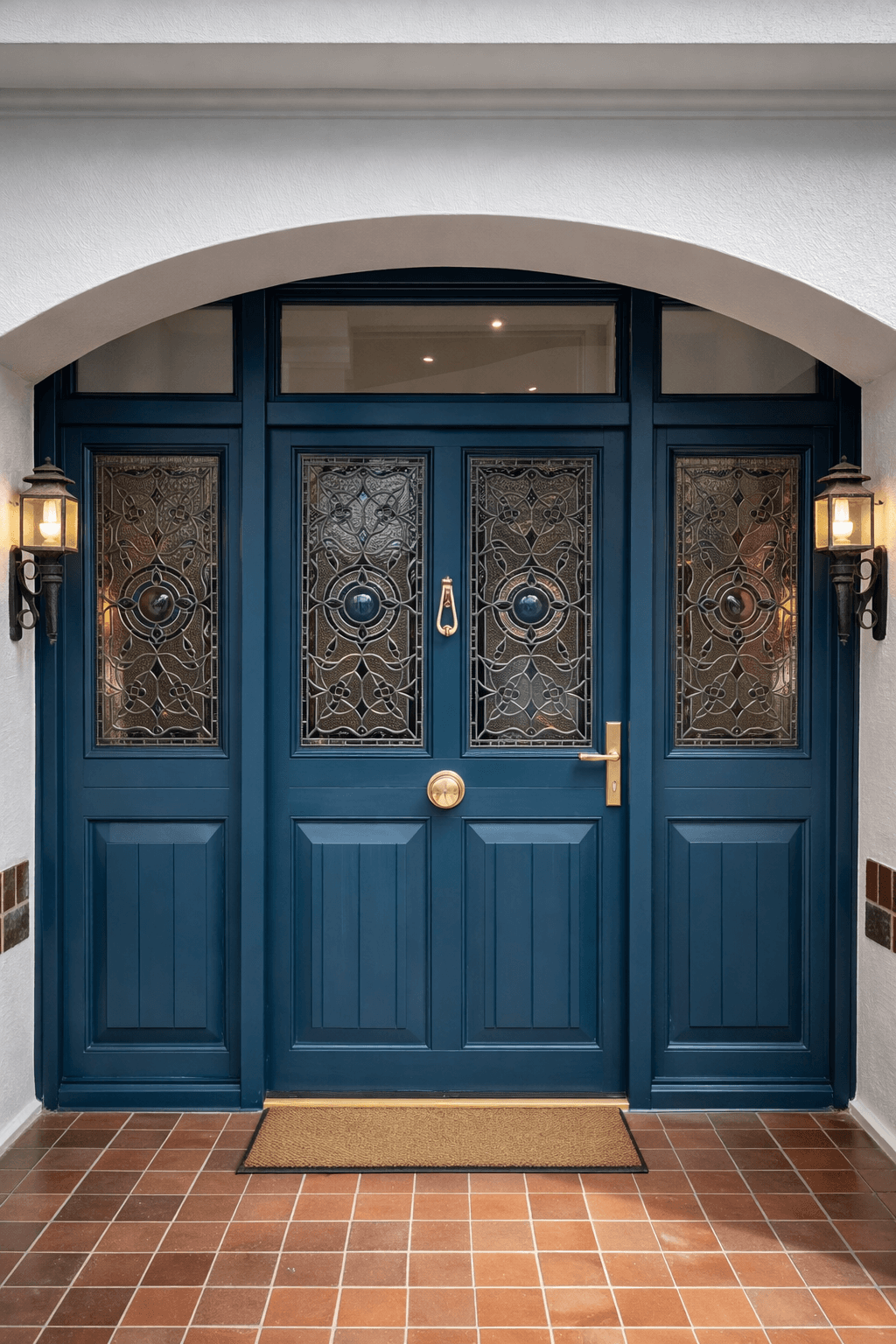 Period front door on a Georgian or Victorian property