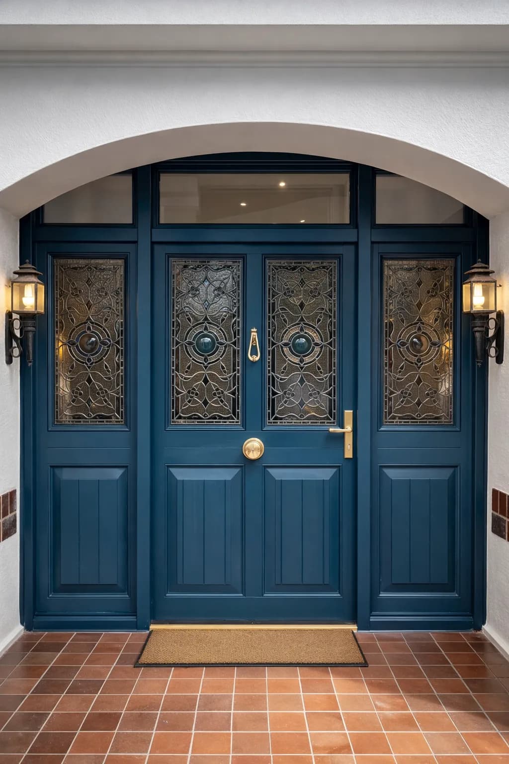 Period front door on a Georgian or Victorian property