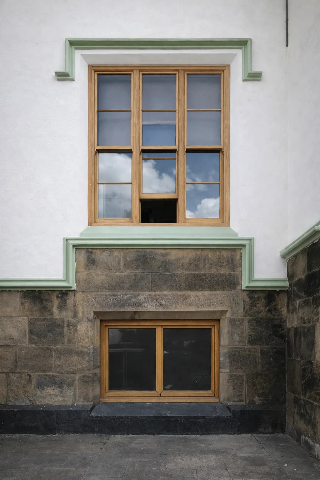 Timber sliding sash window in a period property