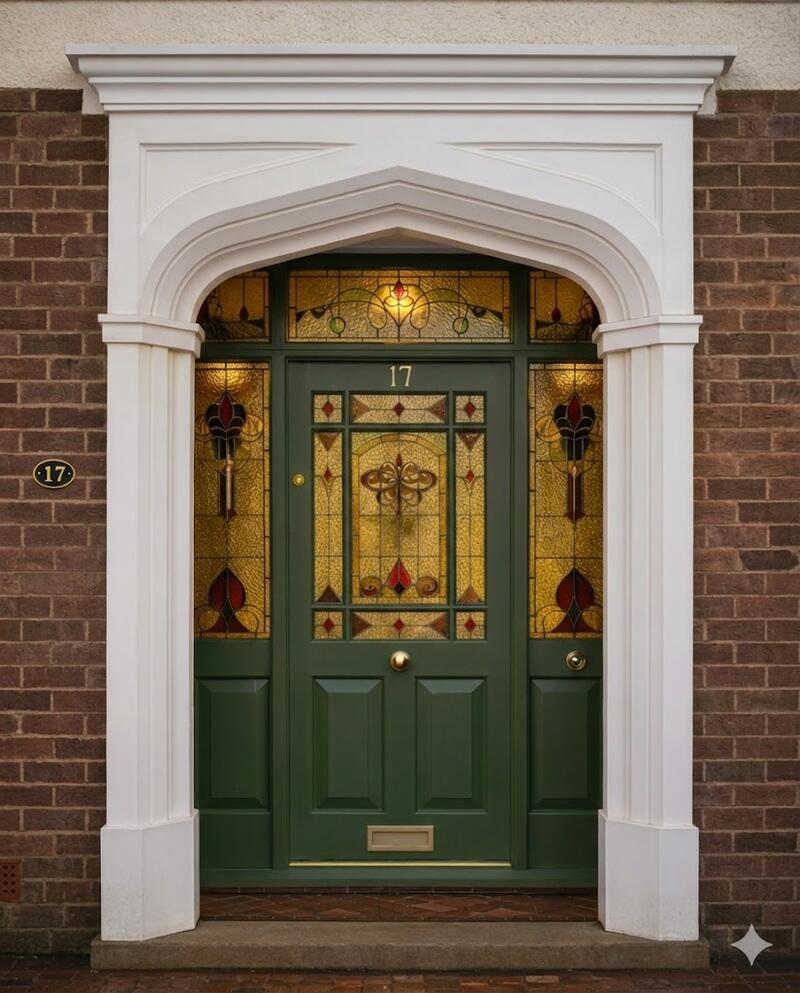 Period Entrance Door & Stained Glass